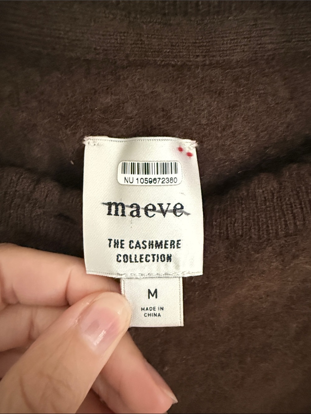 Anthropologie Maeve Brown 100% Cashmere Puff Sleeve Cardigan Medium - Picture 2 of 6